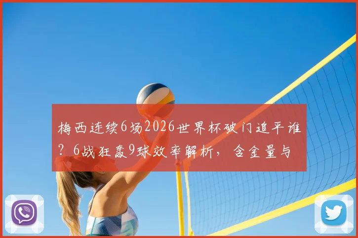 梅西连续6场2026世界杯破门追平谁?6战狂轰9球效率解析,含金量与纪录展望